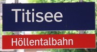 Stationsbord Titisee.Höllentalbahn
